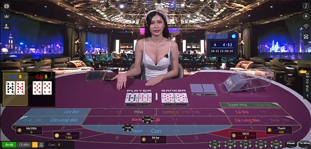 Giao diện chơi Baccarat trực tuyến ở nhà cái Kubet