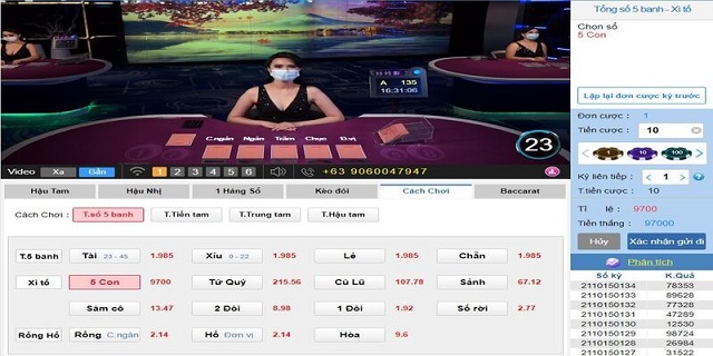 Giao diện chơi Live bet tại nhà cái Kubet