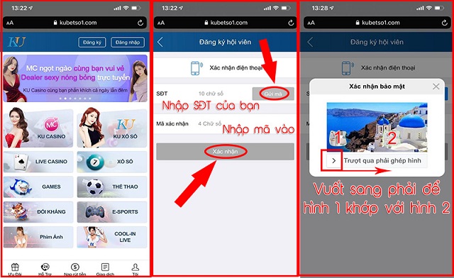 Hướng dẫn đăng ký trên app Kubet