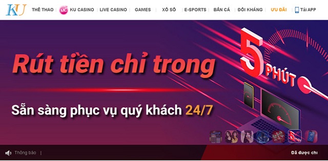 Ưu điểm khi rút tiền tại nhà cái uy tín Kubet